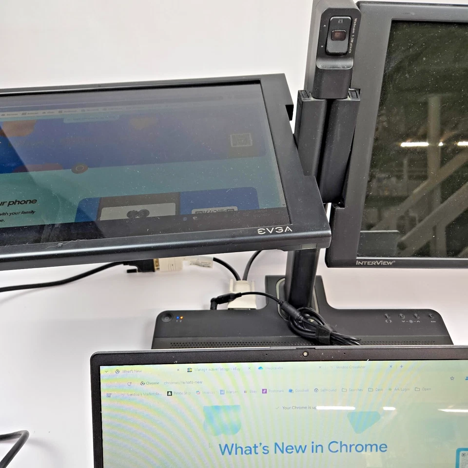 EVGA InterView 1700 17 inch Dual Monitor System - USB Hub Webcam 1440x900 - Image 4 of 4