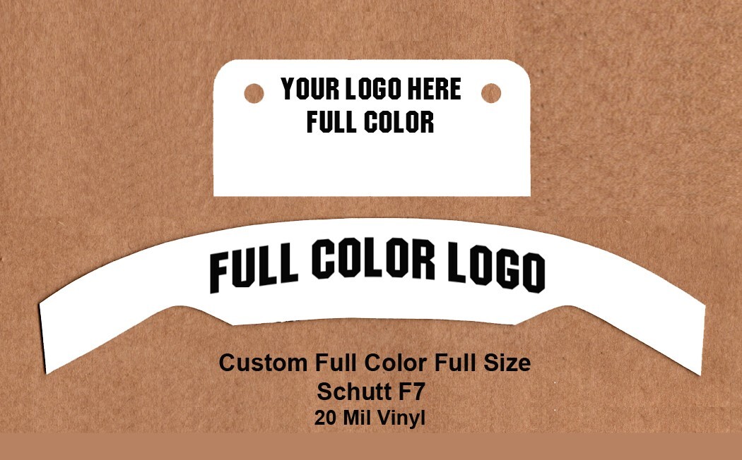 Custom FULL SIZE Bumper Decals for Schutt F7 Football Helmets