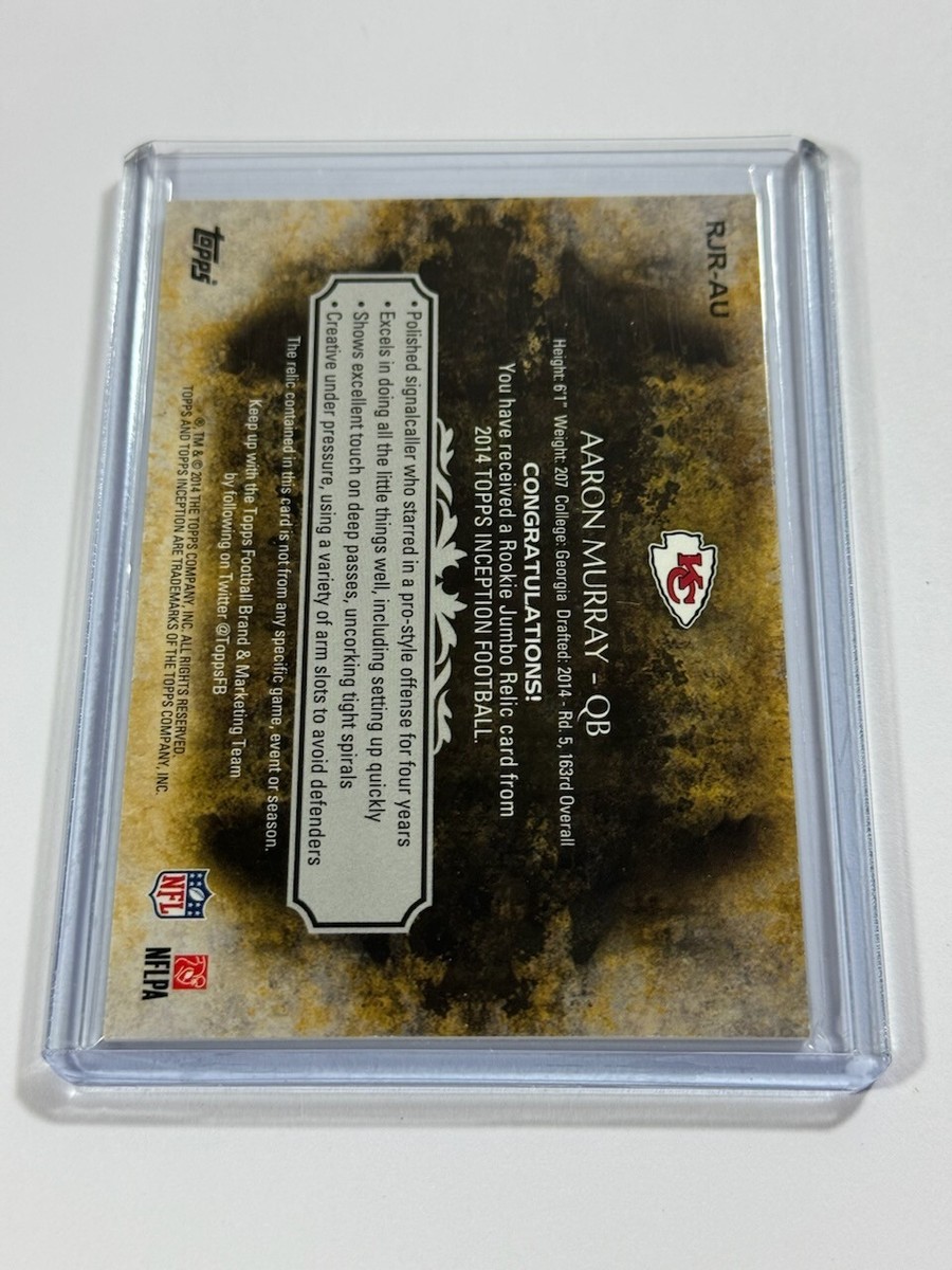 2014 Topps Inception Rookie Jumbo Relics /215 Aaron Murray #RJR-AU