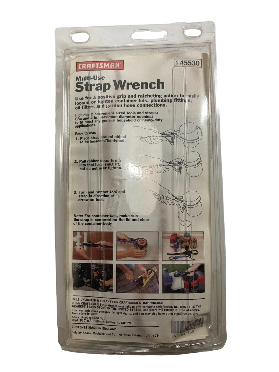 Craftsman 2 Piece Strap Wrench Tool Set 9 45530 Made in England
