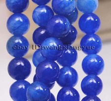 10mm Blue Sapphire Gemstones Smooth Round Loose Beads 15" AAA Grade Strand