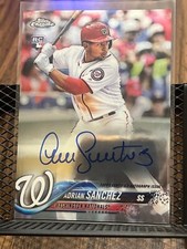 ADRIAN SANCHEZ 2018 TOPPS CHROME AUTOGRAPH WASHINGTON NATIONALS ROOKIE AUTO RC!!