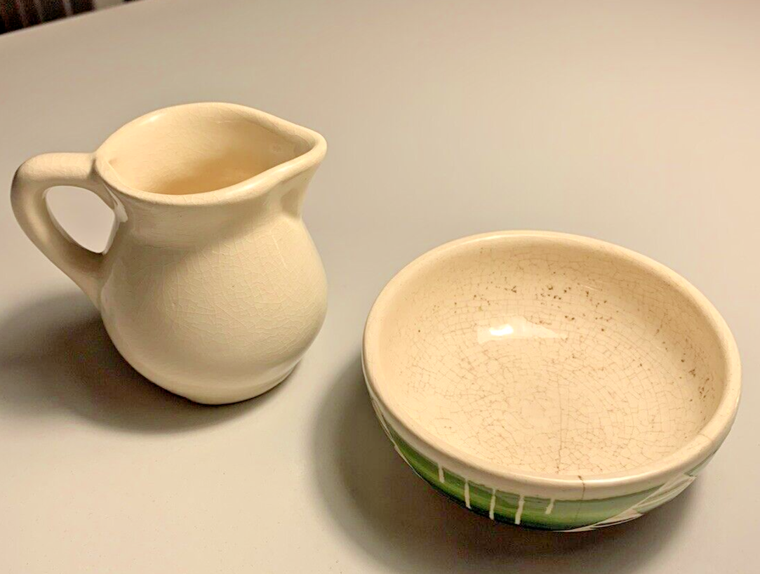 Sioux Pottery, South Dakota Small Pitcher & Bowl, signed eBay