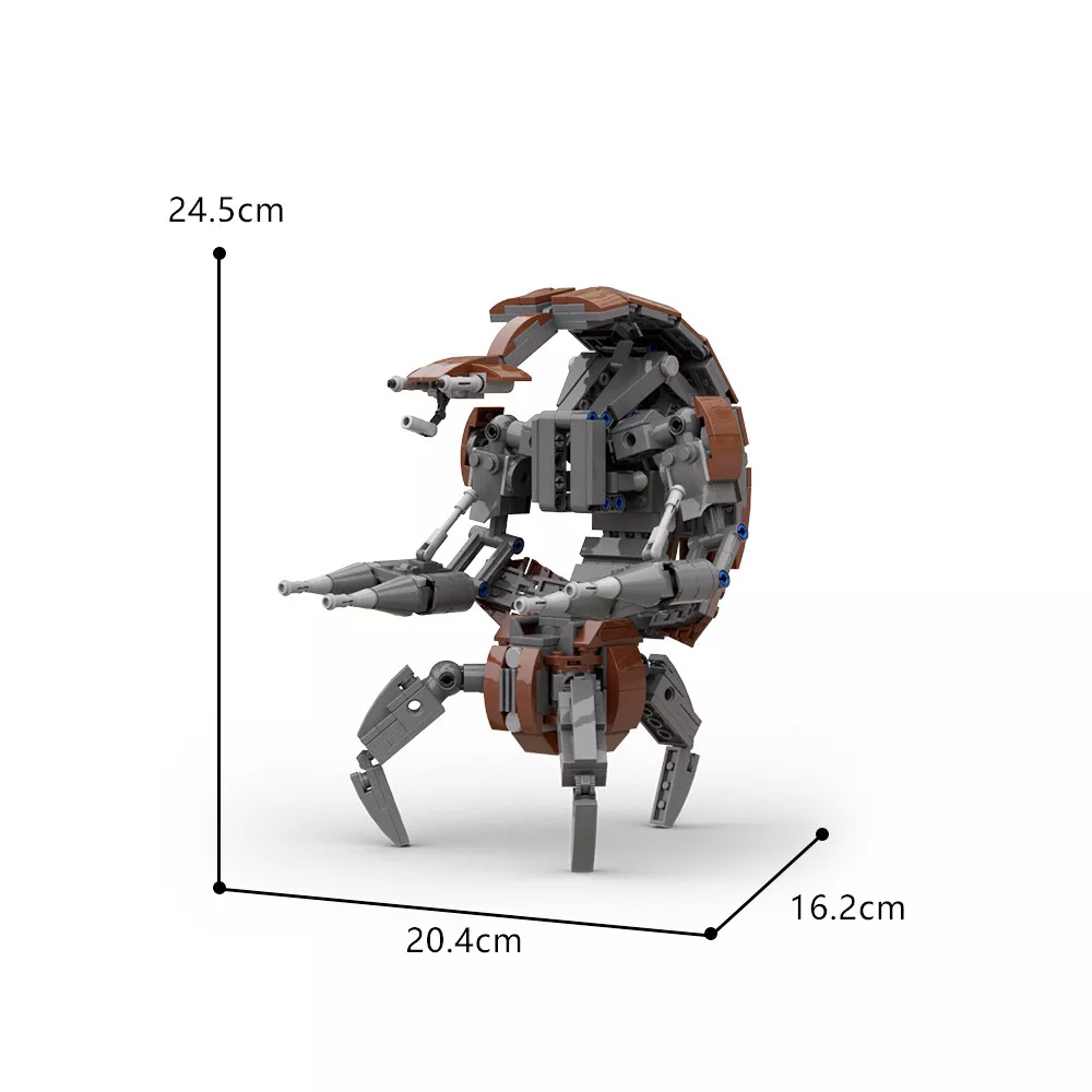 strubehoved frivillig gaffel BuildMoc Three-legged Combat Robot Model with Shield Generator 489 Pieces |  eBay