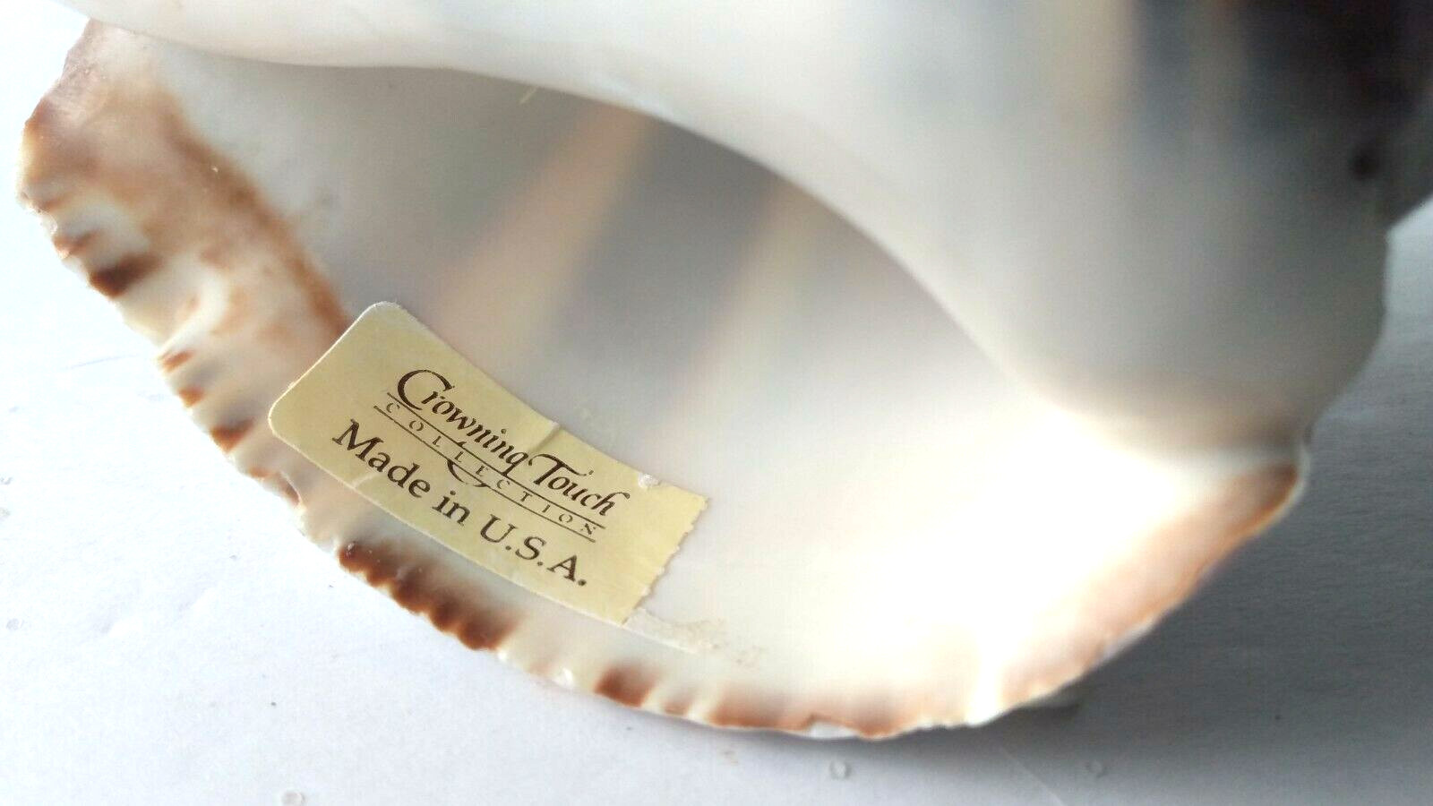 VTG Seagull Shorebird Beach Crown Conch Seashell Art Sculpture by Crowning Touch