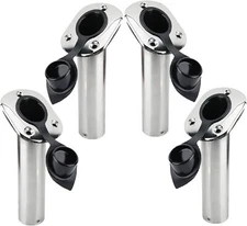 4pcs Boat Fishing Rod Holders Fishing Rod Rack Flush Mount with Cap Liner Gasket