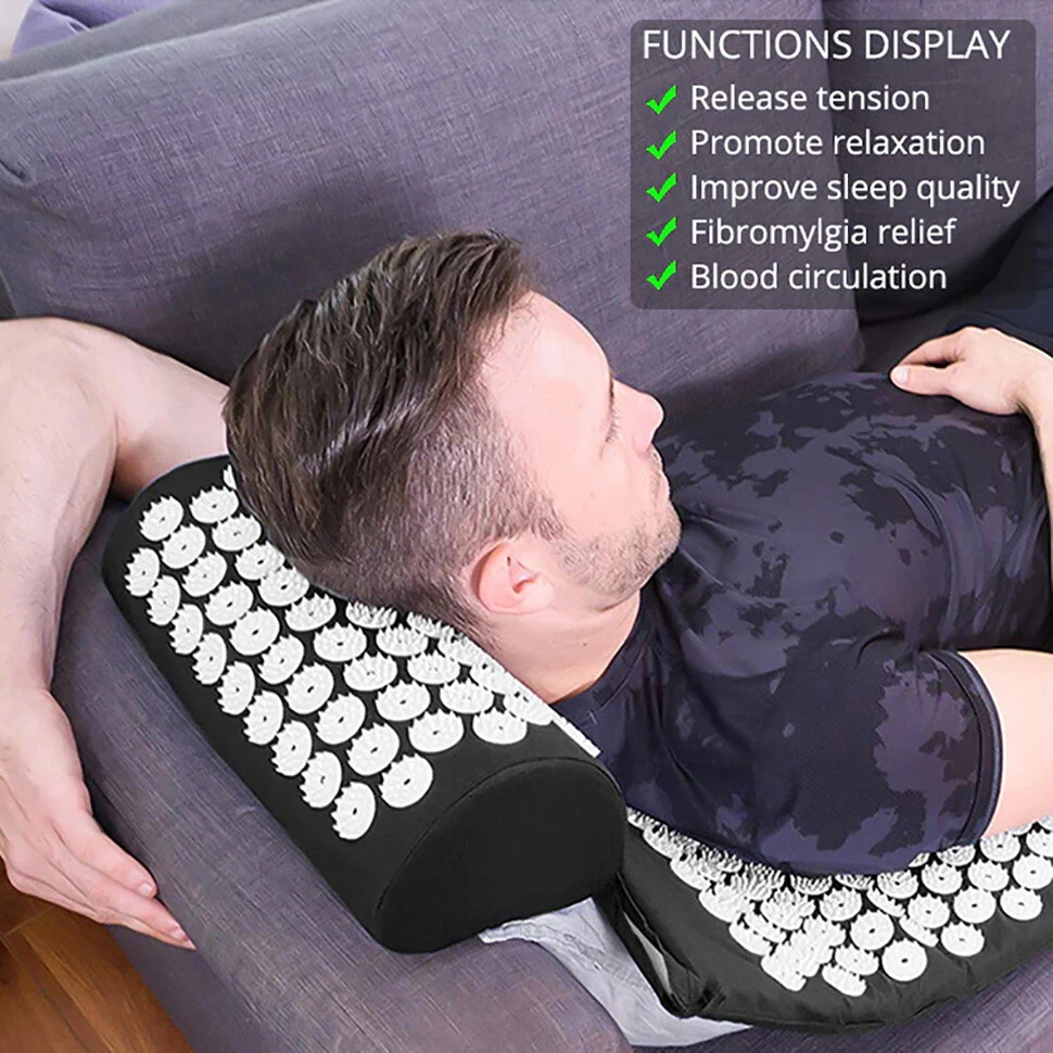 Massage Mat Acupressure Mat Pillow Massage Set Acupuncture Back