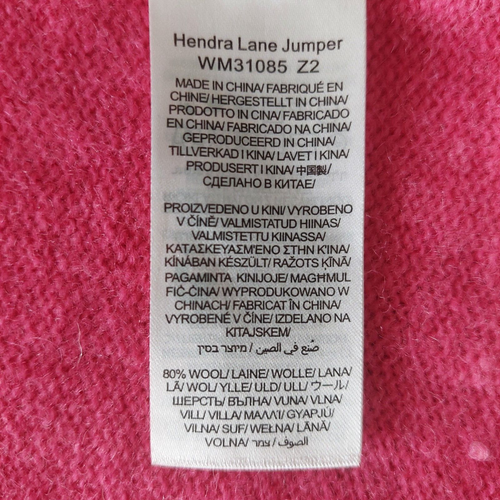 Seasalt Cornwall Hendra Lane Jumper Size 14 Pink V-Neck Wool Sweater Long Sleeve - Picture 12 of 13