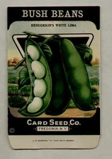 1920's LITHO CARD CO. BUSH BEAN HENDERSON'S SEED PACKET