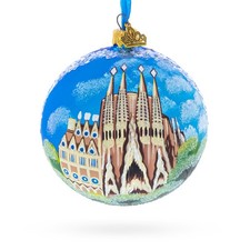 La Sagrada Familia, Barcelona, Spain Glass Ball Ornament 4 Inches