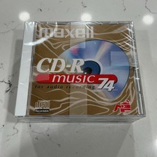 Set Of 5 Maxell CD-R Music 74min For Audio Recording Single CD - NEW  SEALED 