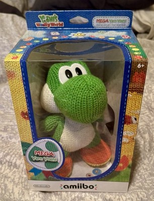 Mega Yarn Yoshi Amiibo AMAZING CONDITION & COLLECTOR FRIENDLY Yoshi Woolly World