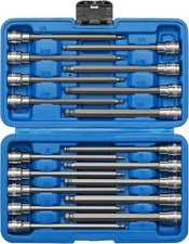 18pcs 38 Drive Long Ballend Hex Bit Socket Set Crv S2 Steel Saemetric Extra L 18pcs 38 Drive Long Ballend Hex Bit Socket Set Crv S2 Steel Saemetric Extra L