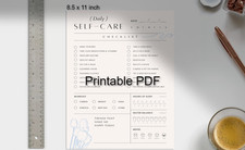 Daily Self Care Planner Printable PDF