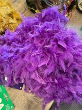 Purple Feather Boa Extra Full Fluffy Halloween Mardi Gras Costume