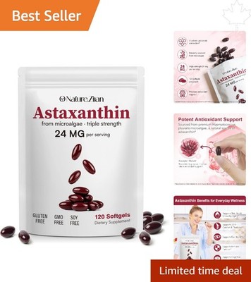Astaxanthin 24mg Softgels | 120 Count for Optimal Wellness & Immunity