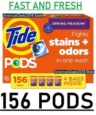 Tide PODS Laundry Detergent Pacs, Spring Meadow, 156 ct -- FAST.SHIP!!