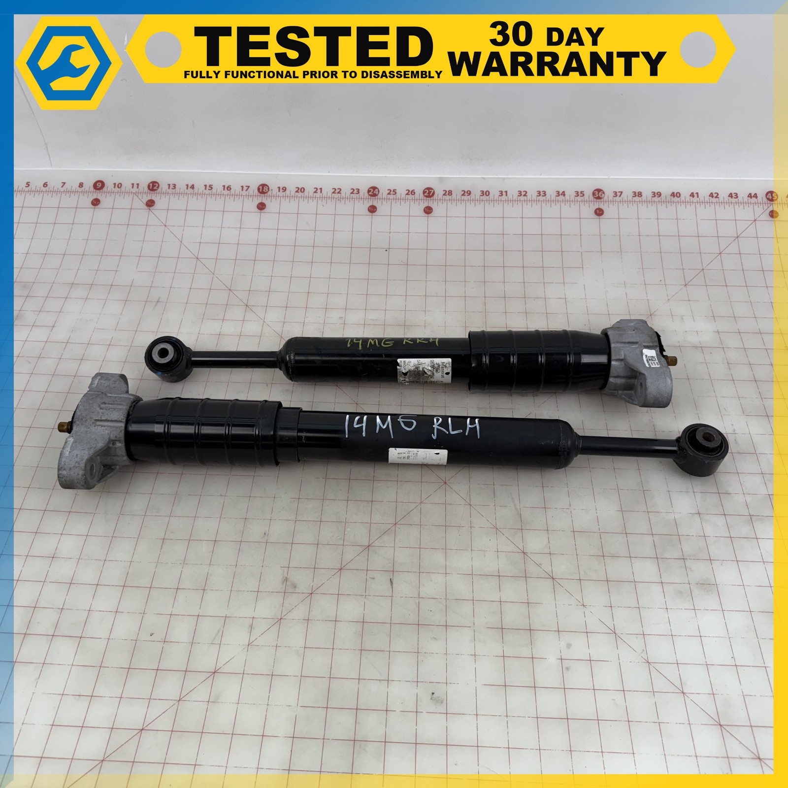 14-17 MASERATI GHIBLI REAR LEFT RIGHT SIDE AIR SUSPENSION SHOCK ABSORBER SET OEM