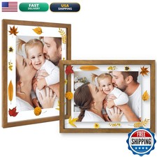 Frametory 12x16 Floating Picture Frame Brown - Solid Wood Pressed Flower -2