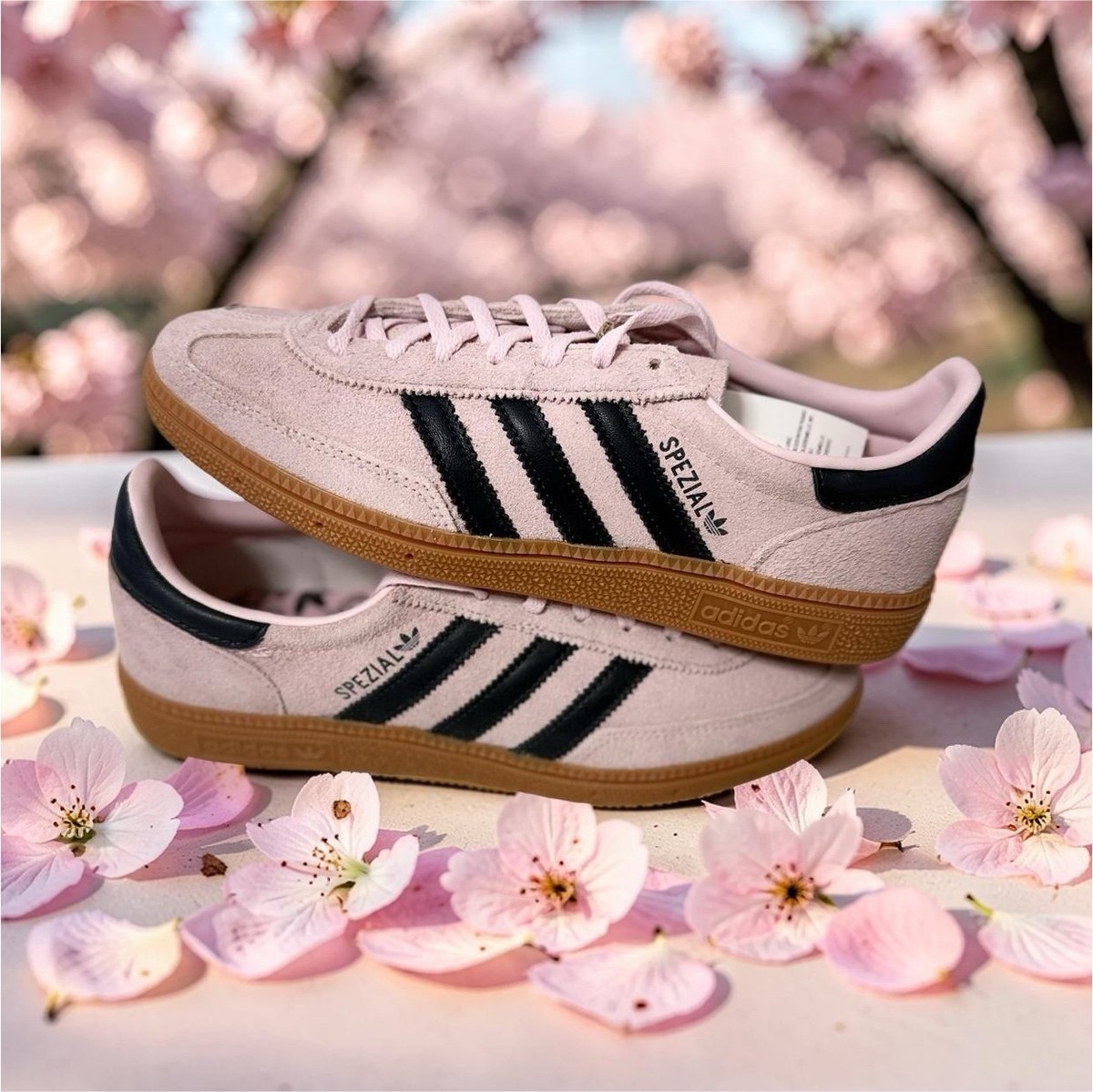 adidas Handball Spezial W Clear Pink Arctic Night Suede Low Top Sneaker  IF6561
