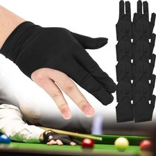 10pcs 3 Fingers Billiard Gloves Left Hand Snooker Glove Pool Professional Glove