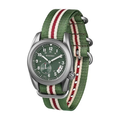 Boderry VOYAGER 38 - 100M Waterproof Titanium Field Watch | Green - Quartz - Image 1 of 4