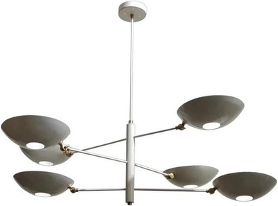 6 Leuchten Pendelleuchte Mid Century Modern Roh Messing Sputnik Kronleuchter ...