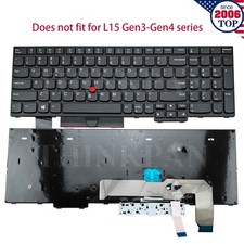 New US Laptop Keyboard Non-Backlit Pointer for Lenovo Thinkpad L15 Gen 1 Gen 2