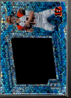 B4294- 2016 Panini Spectra Immense Materialien Neon Blau #3 Andy Dalton Trikot /
