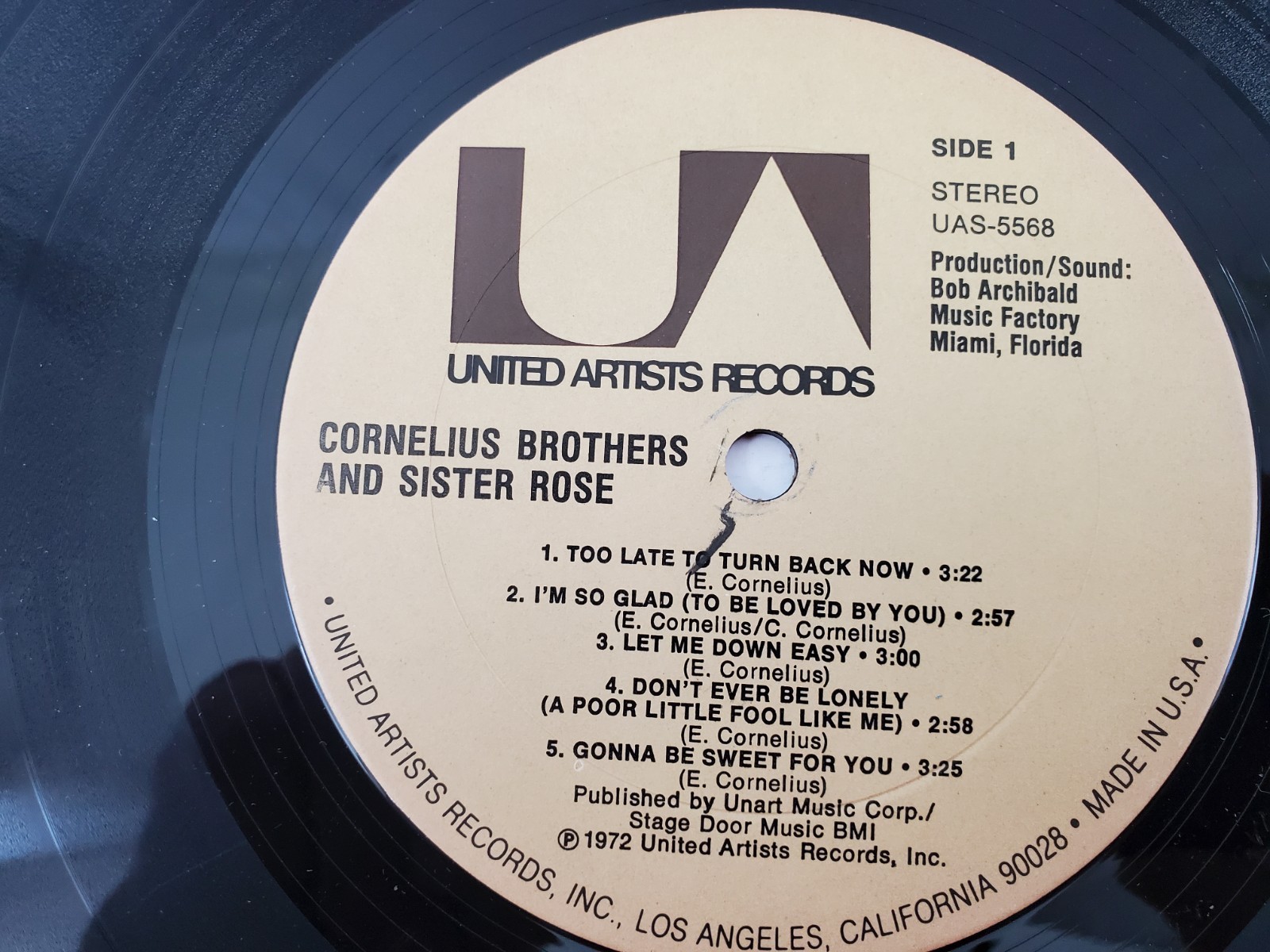 Cornelius Brothers & Sister Rose Record LP 1972 R&B Soul