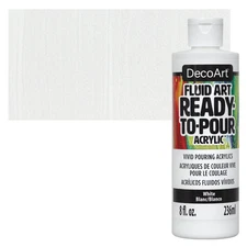 DecoArt FluidArt Ready-To-Pour Acrylic Paint 8oz-White