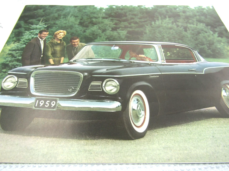 Folleto Studebaker 1959 Lark techo rígido sedán vagón Silver Hawk bonito original 59 Foto 2 de 4