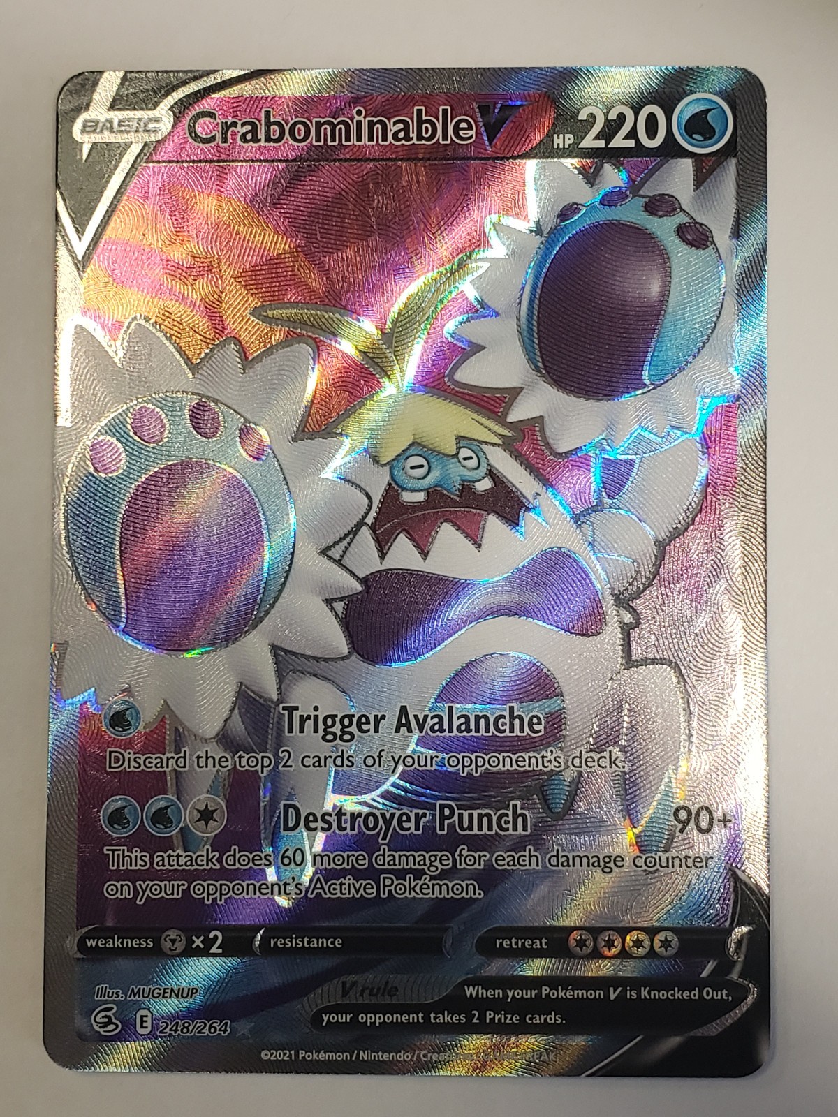 Crabominable V (Full Art) NM #248 SWSH08: Fusion Strike PKM