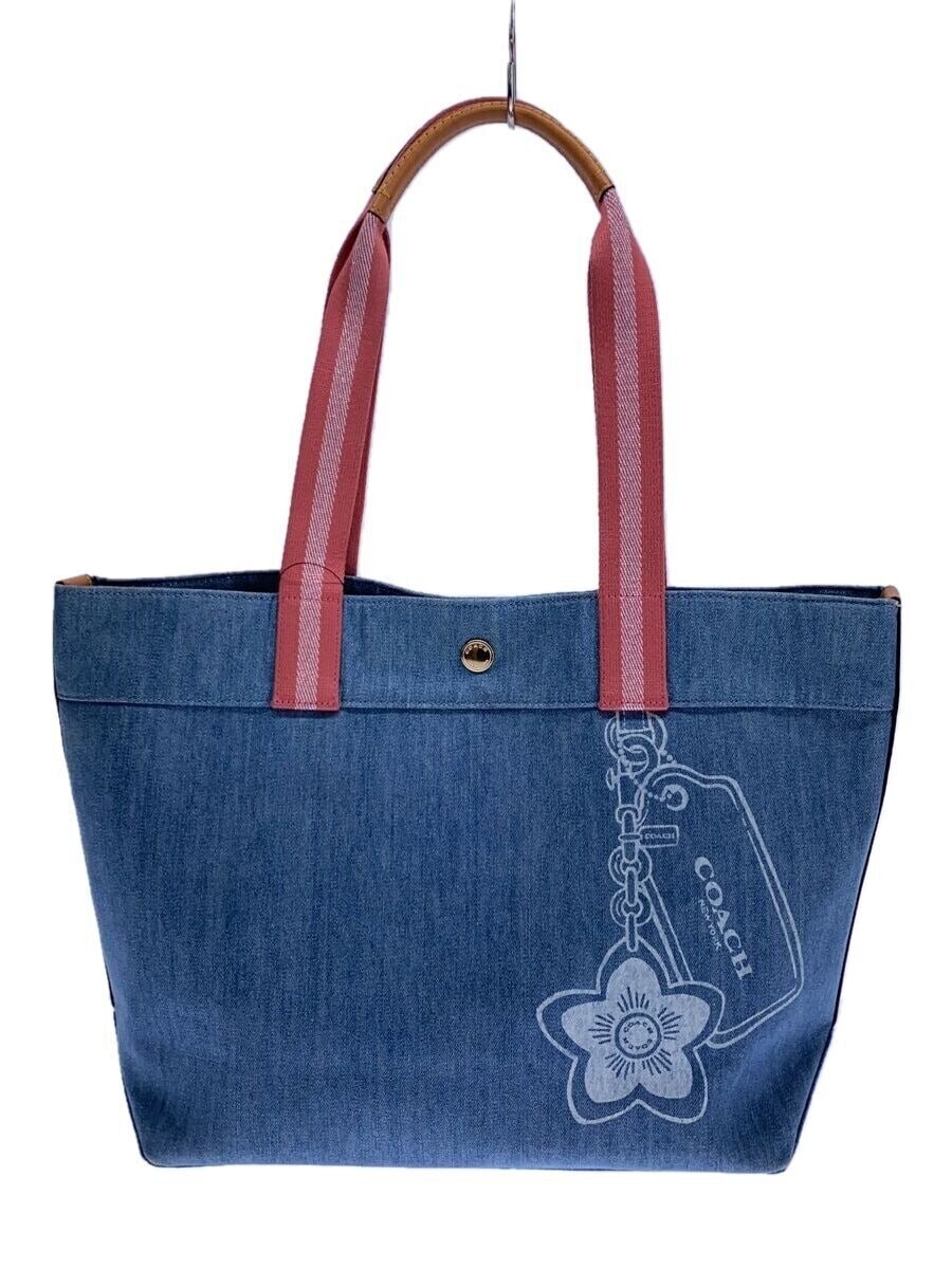 COACH Denim IDG Solid Color Tote Bag  
