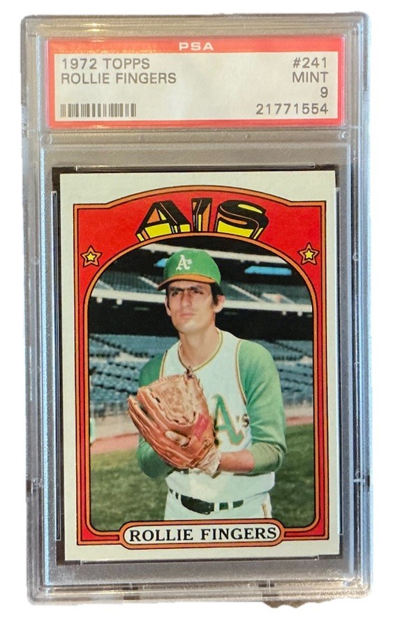 1972 Topps PSA 9 MINT Rollie Fingers #241 HOF Oakland A’s