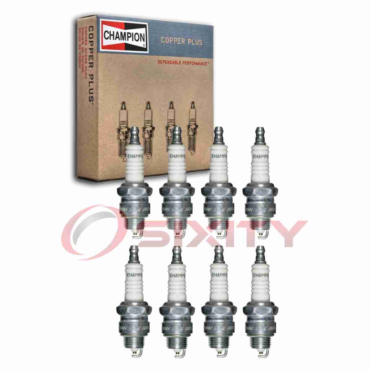 8 pc Champion Copper Plus Spark Plugs for 1967 Chevrolet K20 Panel 4.6L 5.4L pe
