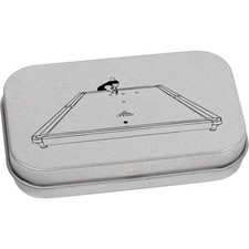 'Man Playing Snooker' Scatola di latta/stoccaggio con cerniera in metallo (TT024163)