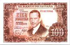 Spain 100 Pesetas 1953 UNC Pick 145A