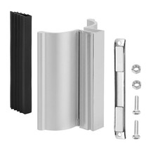 3" Aluminum Frameless Shower Door Handle with Metal Strike, Stainless Steel U...
