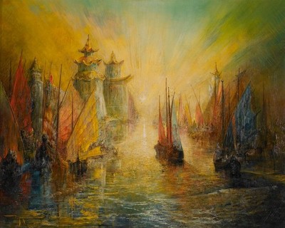 Pinckney Marcius Simons Porcelain Towers Giclee Canvas Print 8x10 Wall Art Decor
