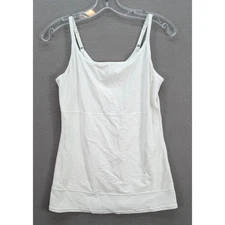 Women's Camisole Firm Control Tank Top White Stretch Long Length Pullover Sz XS?