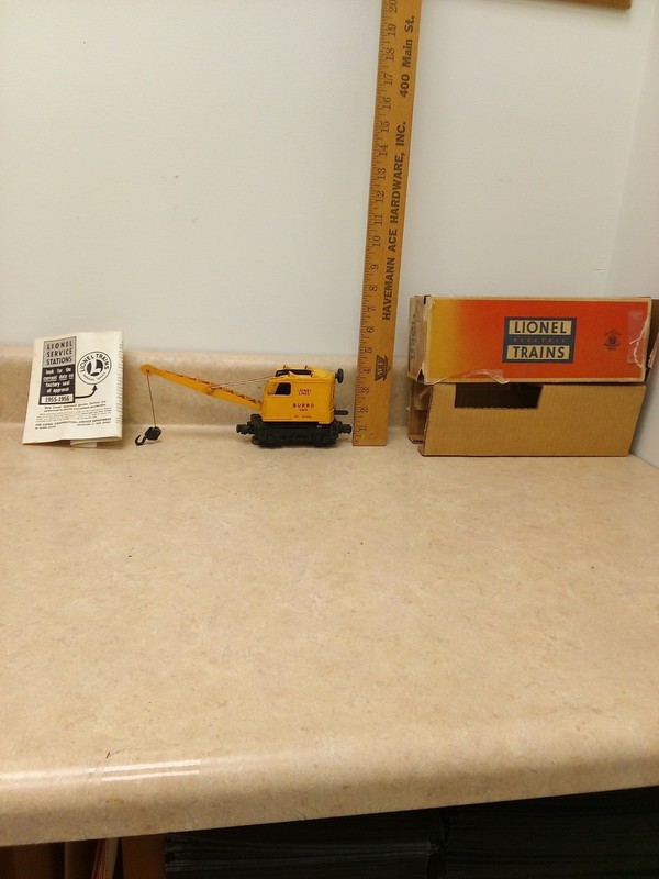 Vintage 1955 Lionel Trains O Gauge 3360 Operating Burro Crane Insert/Book/Box