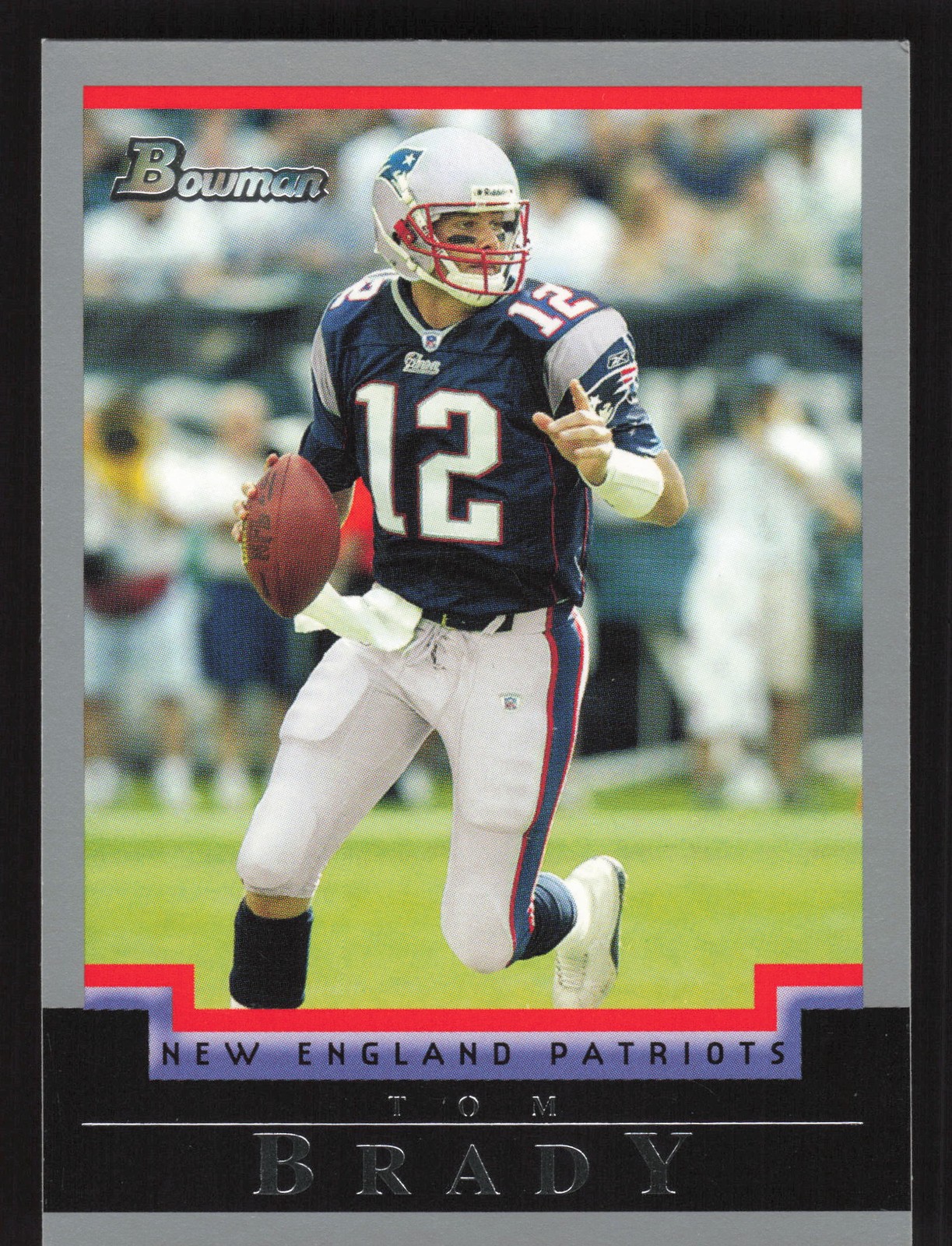 Tom Brady 106 First Edition Football 2004 Bowman New England Patriots