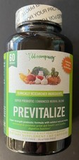 BB Company "Previtalize" Super Prebiotic Enhanced Herbal Blend 60 Ct NEW, SEALED