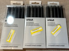 Cricut Pen Marker Set, Black 5 Pcs 20029483 Sets 15 Markers Total NEW