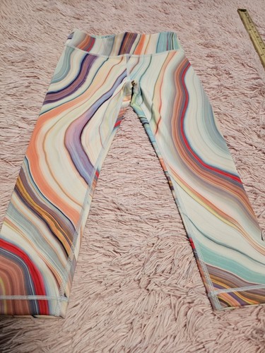 Athleta Girls Pink Multicolor Leggings Athletic Gym Sport Sz S 5-7