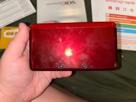 Nintendo 3DS Handheld System - Flame Red -Plus 6  Games / SD Card Wireless