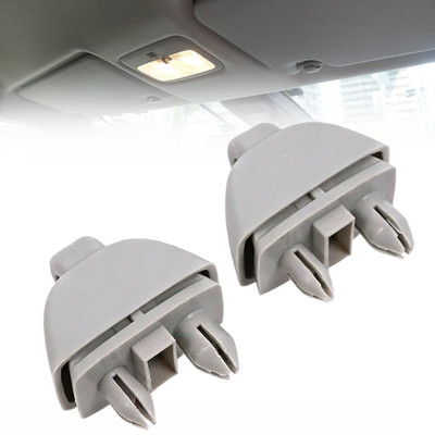2× Halter Sonnenblende in Grau für VW Polo 6R SKODA Citigo Rapid SEAT 6R0857561