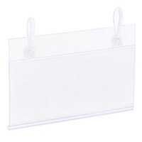 50 X Etikettenhalter Mit AufhäNgeschnalle 90X55Mm Klar Kunststoff FüR Drahtregal