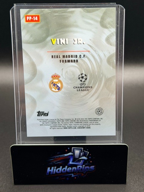 2024-25 Topps Chrome UEFA Vinicius Jr Power Players Blue Refractor #47/150  view 2